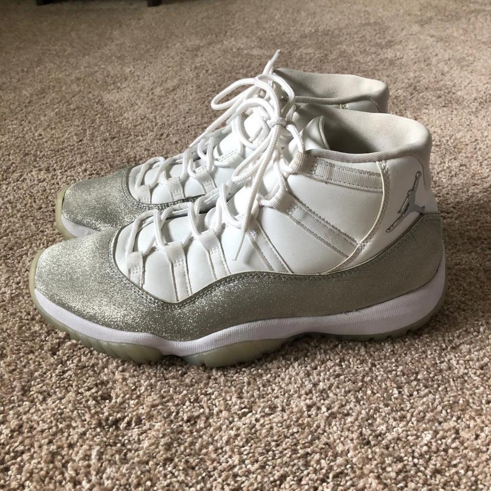 Nike Air Jordan 11 Retro Glitter Shoes AR0715-100 - Women’s Size 11.5